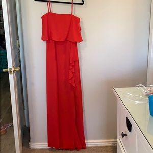 BCBG strapless Red Long dress